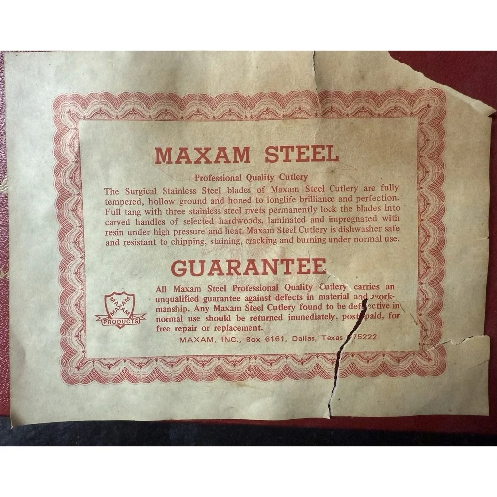 Vintage Maxam Carving‎ knife set made in Japan (lot#10947)